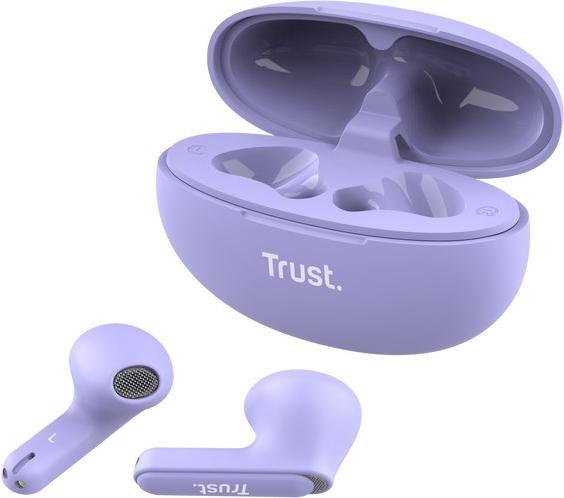 Actual product image Trust Yavi Bt Enc Earphones Purple (ANC, 23 h, Wireless)