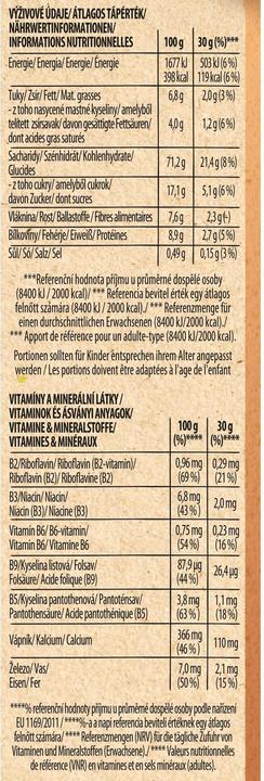 Nährwerte und Zutaten Fitness Schokolade Cerealien (375 g)