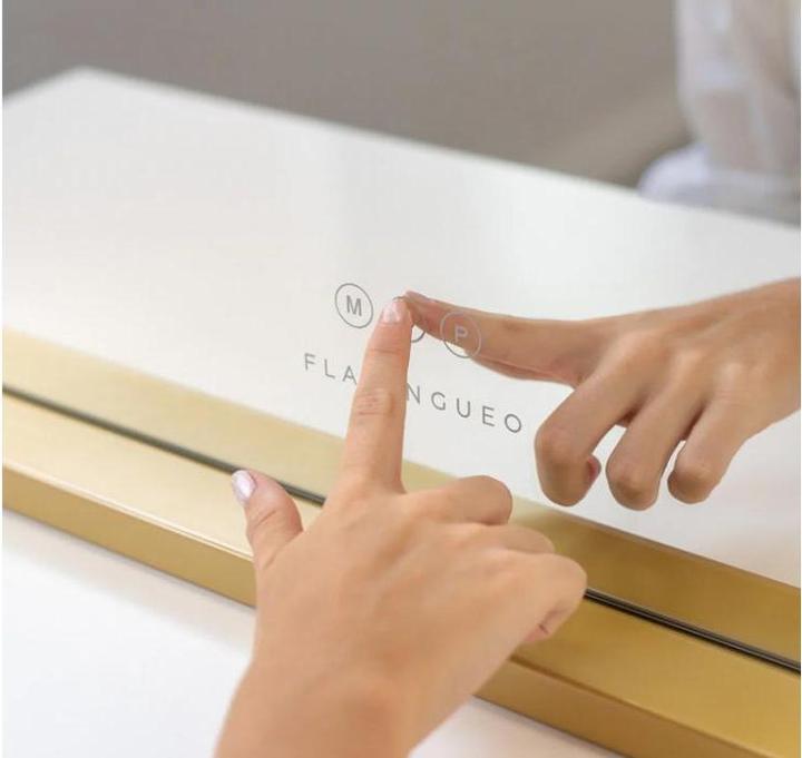 Actual product image TOP XL make-up mirror gold (58 x 46 x 12 cm)
