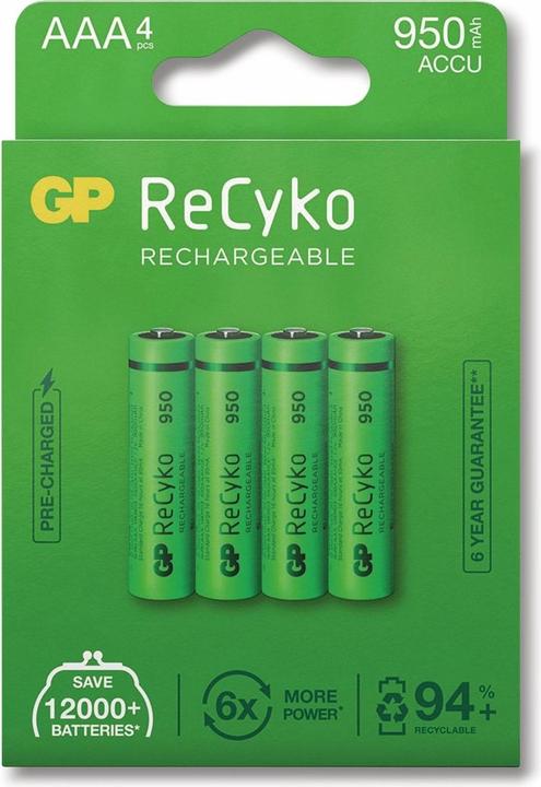 GP Batteries GP 4er Akku-Set (4 pcs., AAA, 950 mAh)