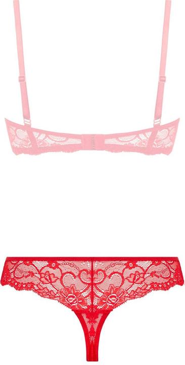 Actual product image Christine Le Duc Spitzenstring mit offenem Schritt Marzia Rot (XXL)