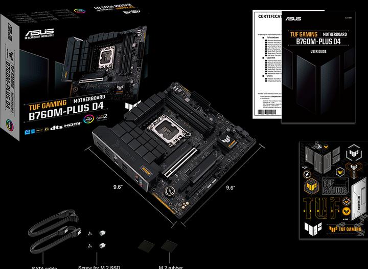 Immagine prodotto ASUS TUF GAMING B760M-PLUS D4 (LGA 1700, Intel B760, mATX)
