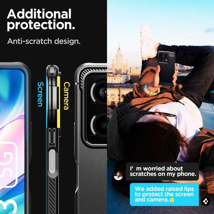 Actual product image Spigen Rugged Armor case for Xiaomi Redmi Note 13 5G - matte black (Xiaomi Redmi Note 13 5G)