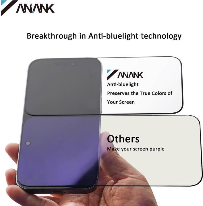 Produktbild Anank 2.5D Transparentes EyeSafe Edition - Anti-Blaulicht 3D Panzerglas für iPhone 11 Pro/Xs/X (1 Stück, Apple iPhone X, Apple iPhone XS, Apple iPhone 11 Pro)