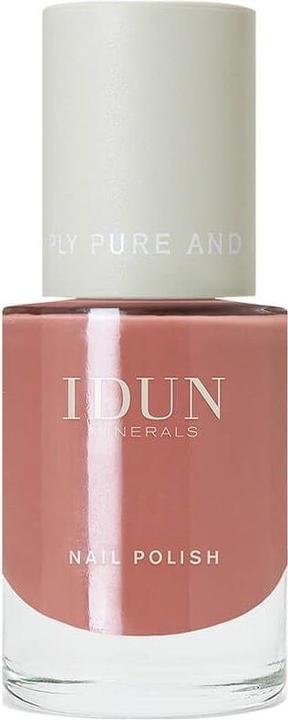 Actual product image IDUN Minerals Nail Polish Topas (Pink, Brown, Top coat)