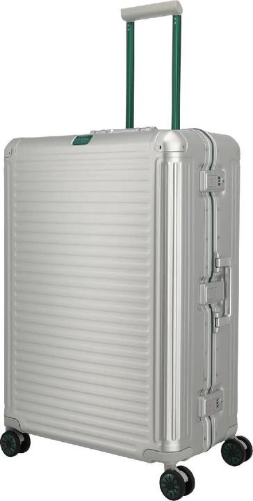 Actual product image Travelite Next - Trolley L, Silber-Grün (100 l, L (90 - 115l))