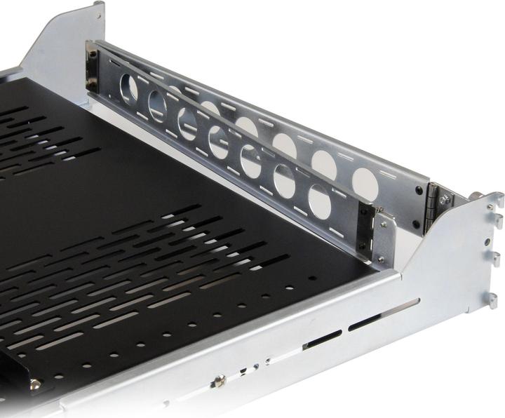 Produktbild StarTech 2HE ausziehbarer belüfteter Fachboden für 19in Serverschrank mit Kabelführung / verstellbarer Mon...