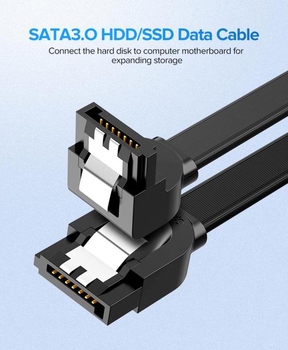 Actual product image Ugreen SATA 3.0 cable angled 90-degree