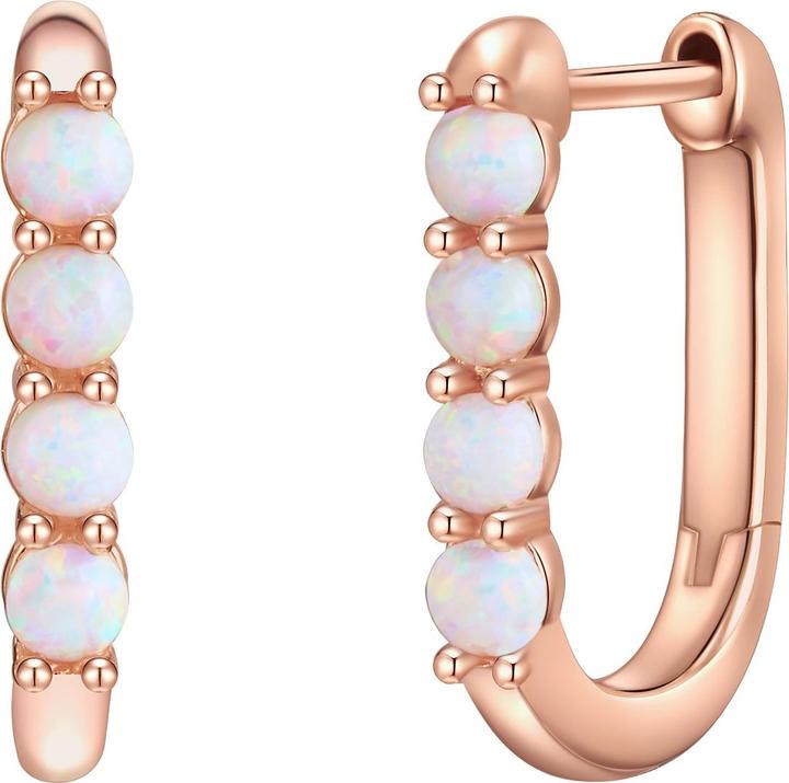 Image du produit Glanzstücke München Femmes argent sterling opale (synth.) or rose - 28467 (Argent Sterling)