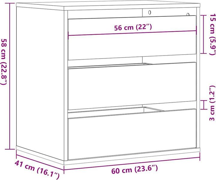 Actual product image VidaXL Lark (60 x 41 x 58 cm)