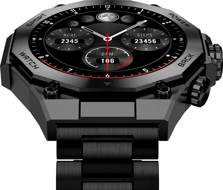 Actual product image KSIX Titanium smartwatch, AMOLED 1,43” display, 2 straps, 5 days aut., Sport and health modes, Calls (55 mm)