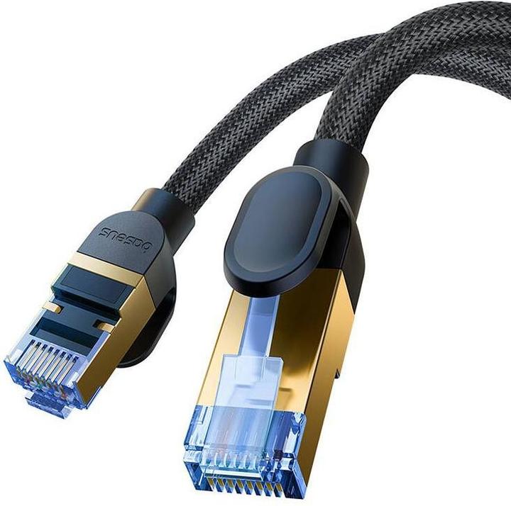 Produktbild Baseus Braided network cable cat.7 Ethernet RJ45, 10Gbps, 20m (black) (S/FTP, CAT7, 20 m)