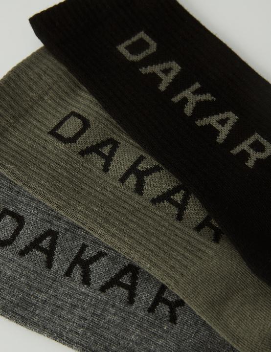 Immagine prodotto Dakar Calzini Dkr 24 Athlan 3pack Kaki-Nero (39 - 42)