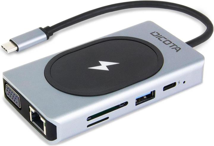 Produktbild Dicota USB-C 10-in-1 Charging Hub 4K PD 100W silver (USB-C, 7 Ports)