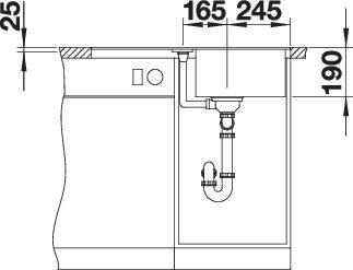Produktbild Blanco Metra 45 S-F (48 cm, 77 cm)