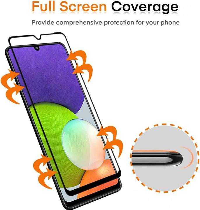 Image du produit Screenguard Samsung Galaxy A22 5G Full Screen Protective Glass 2.5D 9H (1 pièce(s), Samsung Galaxy A22 5G)
