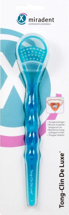 Actual product image Miradent Tong-Clin De Luxe blue tongue cleaner (Tongue scraper, 1 x)