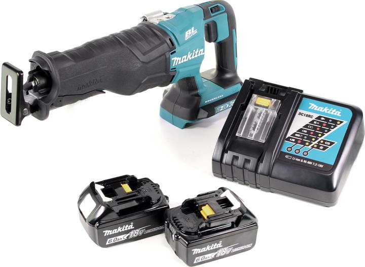 Produktbild Makita DJR 360 RG Akku Reciprosäge 36V ( 2x18V ) Brushless Säbelsäge + 2x 6,0 Ah Akku + Ladegerät