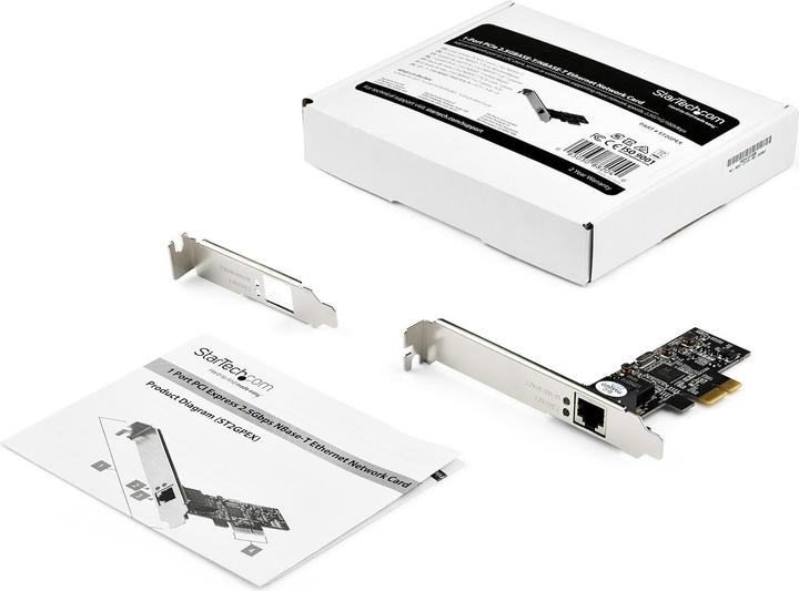 Productafbeelding StarTech .com ST2GPEX PCI Express Netwerkkaart (1 Poort, 2.5Gbps 2.5GBASE-T, PCIe LAN Adapterkaart) (Ethernet, RJ45)