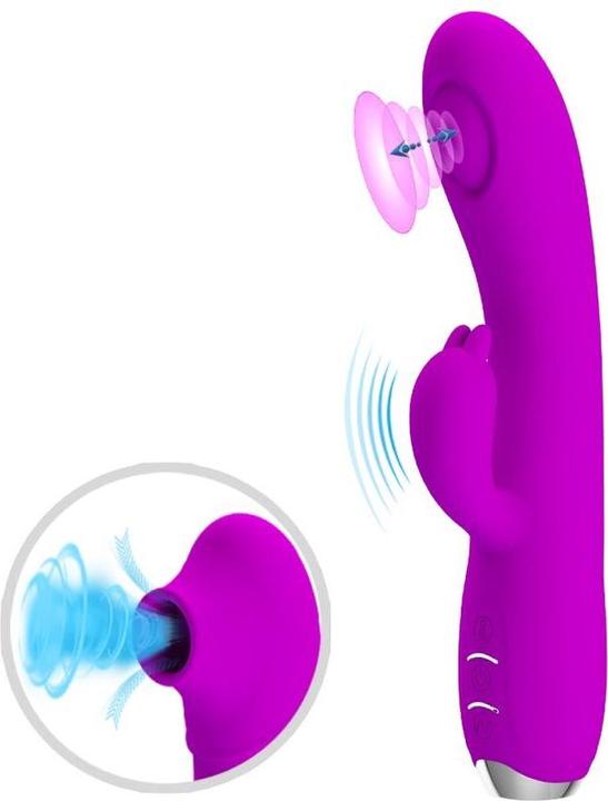 Actual product image Pretty Love Regina Vibe and Wave Functions USB Silicone Purple