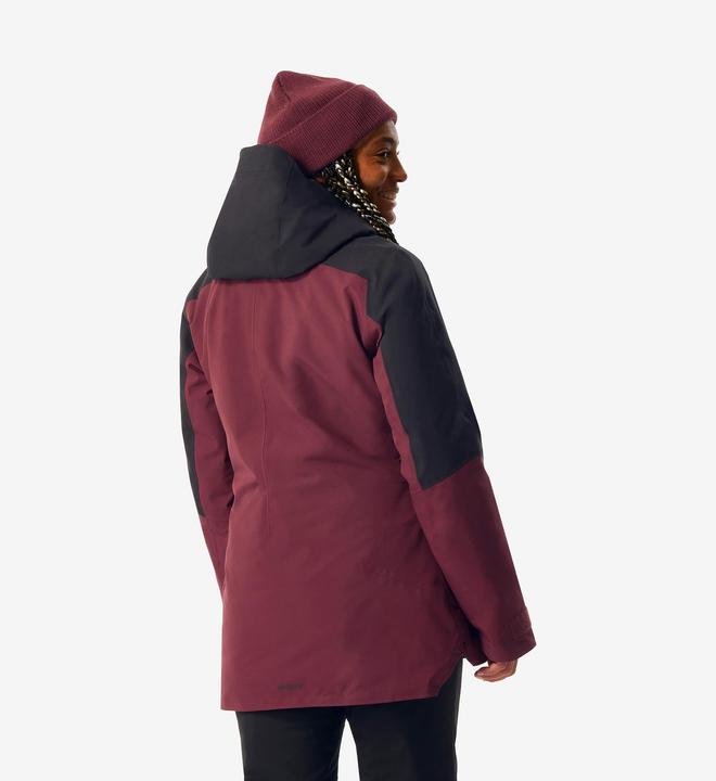 Actual product image Wedze Women's ski jacket versatile and warm - FR100 bordeaux red/black (XL)