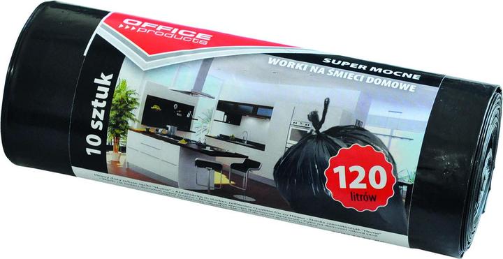 Office Products bin liners, super strong (ldpe), 120l, 10 pieces, black (10 x, 120 l)