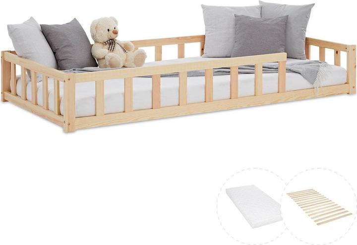 Produktbild Juskys Kinderbett mit Matratze & Lattenrost (90 x 200 cm)