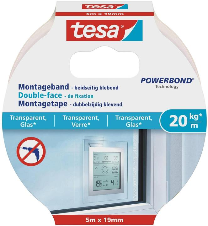 Immagine prodotto tesa Nastro di montaggio per vetro (19 mm)