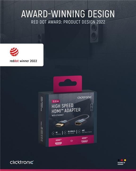 Image du produit Goobay Clicktronic Adaptateur HDMI flexible 0.1m (0.10 m, HDMI)