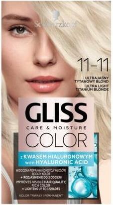 Schwarzkopf Gliss Colour Care & Moisture Tintura permanente per capelli 11-11 Sonda ultra leggera al titanio (11-11 Sonda ultra leggera in titanio)