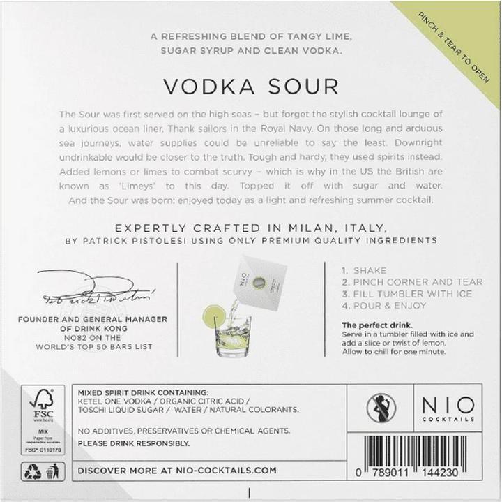 Produktbild Nio Cocktails Vodka Sour 100 ml (1 x 10 cl)