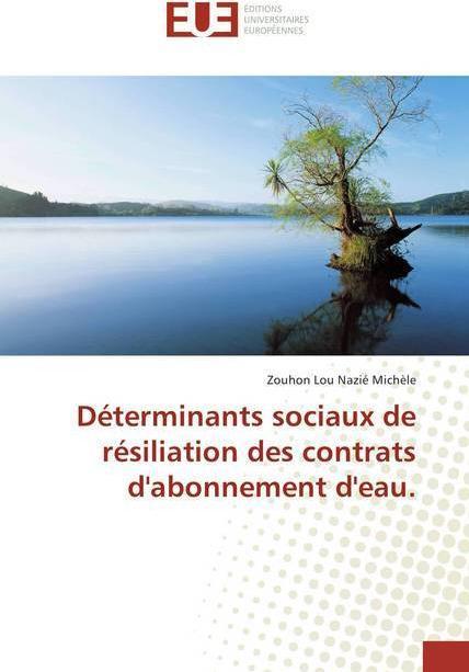 Produktbild Déterminants sociaux de résiliation des contrats d'abonnement d'eau. (Zouhon Lou Nazié Michèle, 2018)