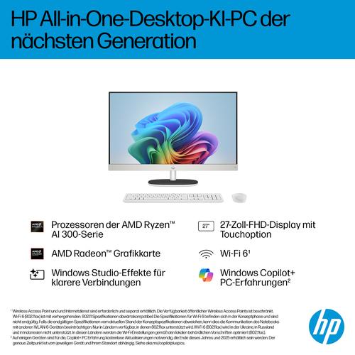 Produktbild HP 27-CT2473NG 27 AIO R7-AI-350 (AMD Ryzen AI 7 350, 16 GB, 512.00 GB)