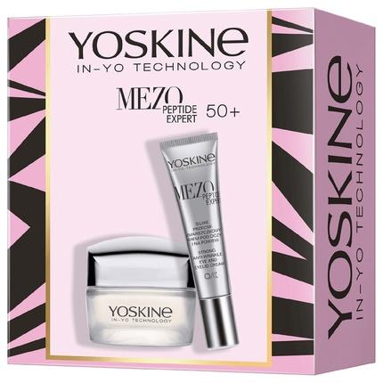 Yoskine Yoskineset Mezo Peptide Expert Glättende Anti-Falten Creme 50ml und Augencreme 15ml (Set, Tag + Nacht)