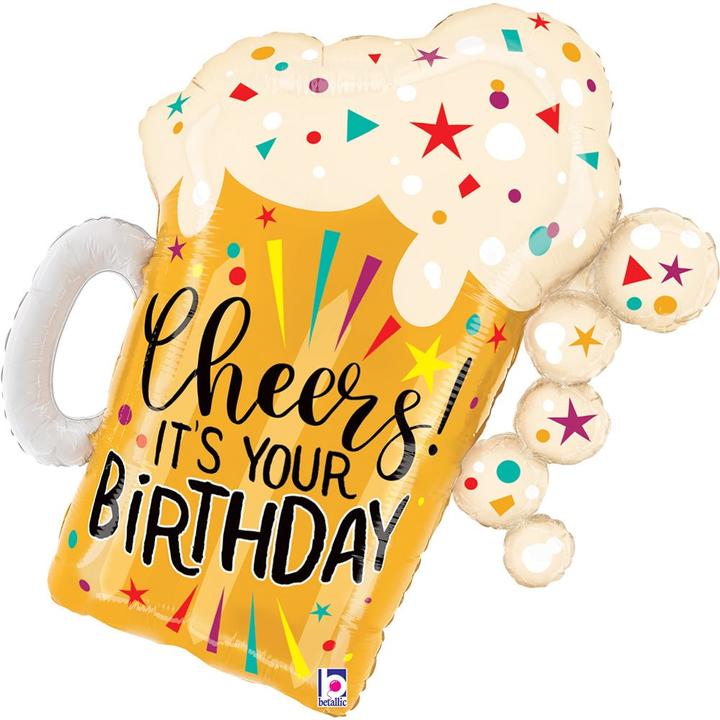 Actual product image Grabo Balloons XL Cheers! it's your Birthday Beer Balloon