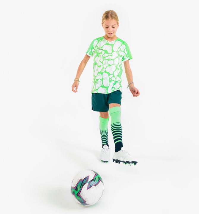 Produktbild Kipsta Girls' Football Shorts Viralto - Green (8, 9, 10)