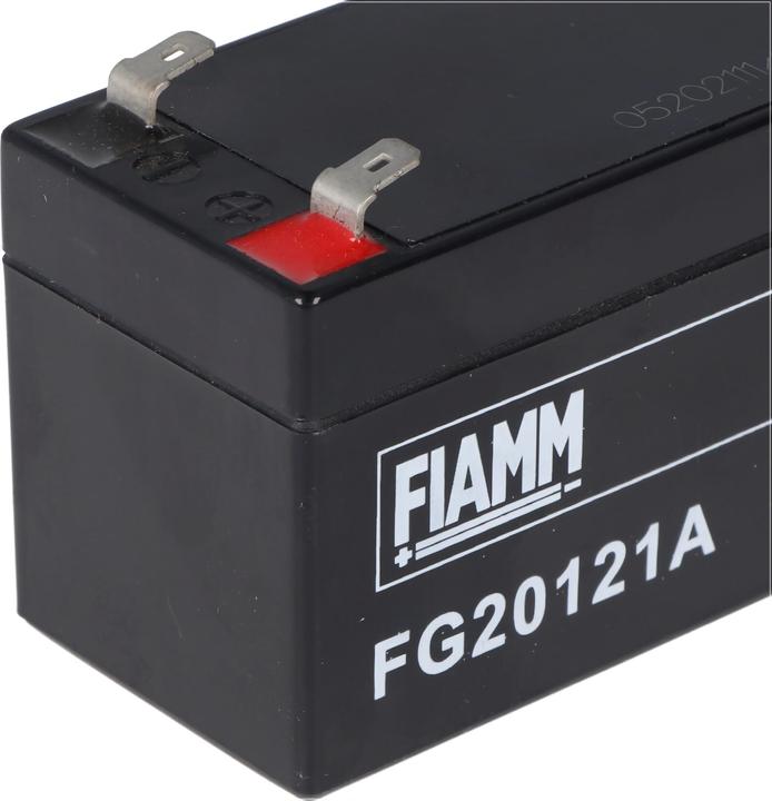 Produktbild Fiamm FG20121A 12V 1,2Ah Abmessungen 97,0 x 42 x 59,0 mm, 4,8mm Faston Steckkontakte (12 V, 1.20 Ah)