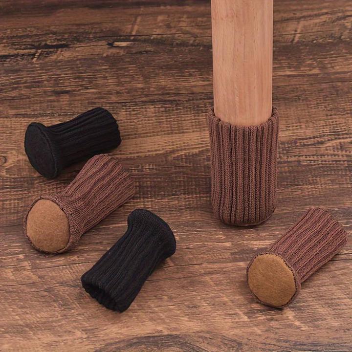 Image du produit PhoneLook Chaussettes décoratives pour pieds de chaises et de tables Manchettes en tissu (4 pièces)
