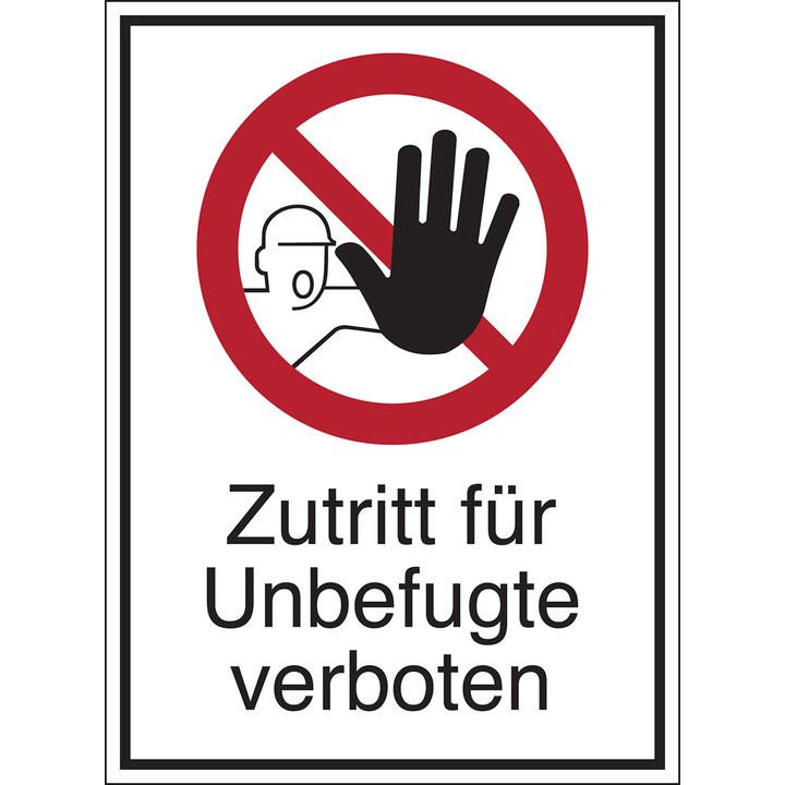Productafbeelding Brady STD-146-262X371-B7527, Verbodsborden - Verboden toegang voor onbevoegden