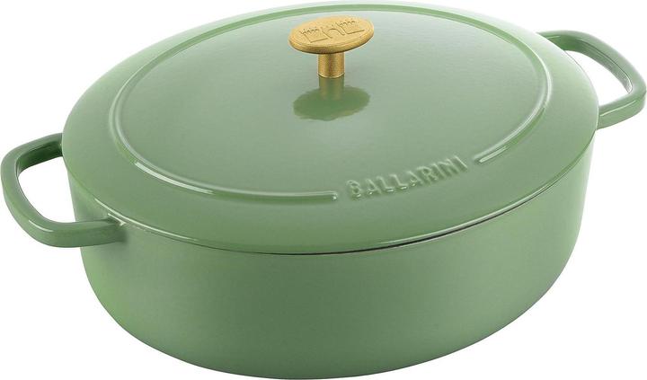 Image du produit Ballarini Cocotte BELLAMONTE 29 cm ovale 4,5 litres en fonte verte (29 cm, Cocotte + faitout, Fonte)