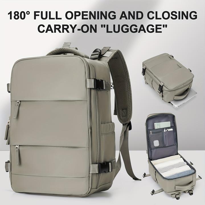 Only-Bags.Store Sac à dos de voyage grand volume, sac à main unisexe à la mode avec ouverture à 180°, léger