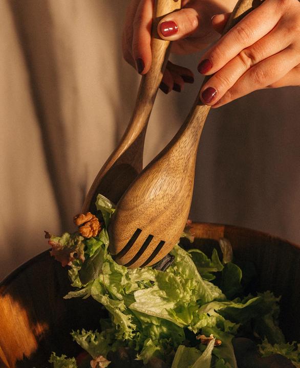 Actual product image Esmée 2-teiliges Salatbesteck aus Akazienholz, 26 x 7 cm (Salad servers)