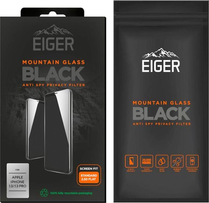 Image du produit Eiger Mountain Glass Black (1 pièce(s), Apple iPhone 14, Apple iPhone 13, Apple iPhone 13 Pro)