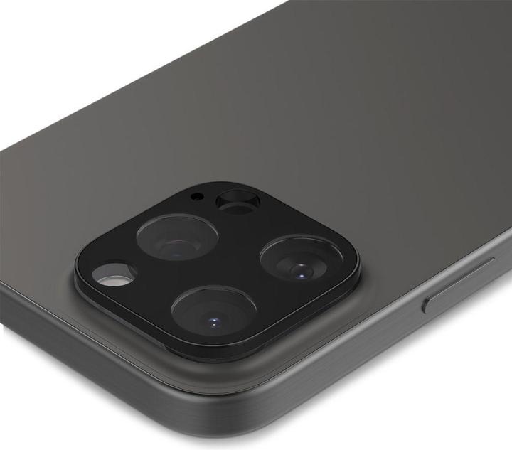 Actual product image Spigen Optik.Tr Camera iPhone 14 Pro/14 Pro Max Lens 2szt./2pcs czarny/black AGL05273 (2 Piece, Apple iPhone 11 Pro)