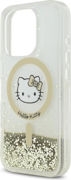 Productafbeelding Hello Kitty HKHMP16XLGDIH iPhone 16 Pro Max 6,9" biały złoty/witgouden hardcase Liquid Glitter Fe (Apple iPhone 16 Pro Max)