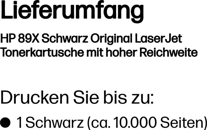 Nährwerte und Zutaten HP 89X (BK)