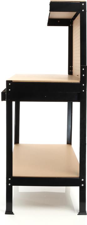 Actual product image Wiltec Workbench 800x500x1400mm with perforated wall Tool bench Work bench Work table (140 cm, 50 cm)
