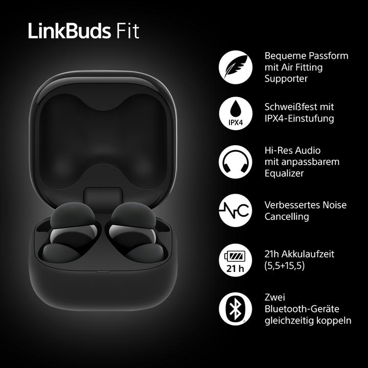 Actual product image Sony LinkBuds Fit (NC, 5.50 h, Wireless)