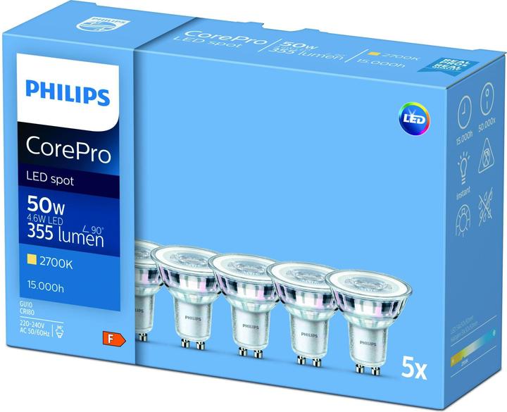 Produktbild Philips Professional Lampe (GU10, 4.60 W, 355 lm, 1 x, F)