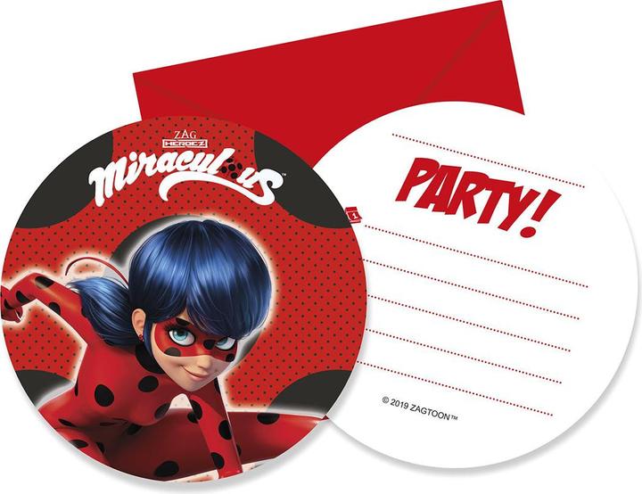 Image du produit Procos Invitation Miraculous Ladybug (6 pcs)